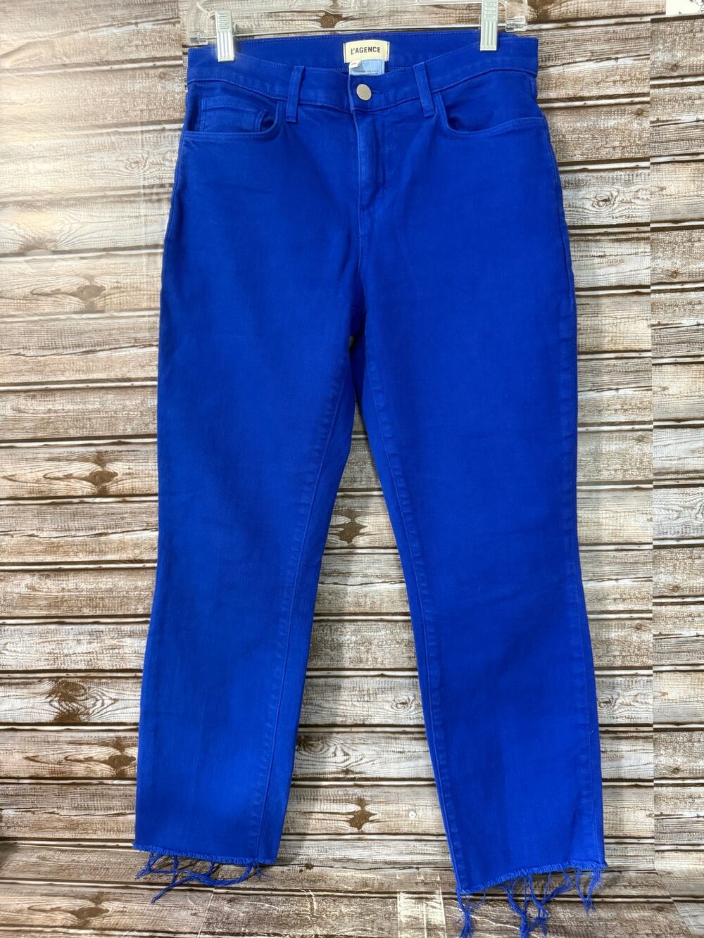 L'Agence Sada Surf Blue Jeans Size 26 High Rise Cropped Pants